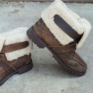 LAUREN RALPH LAUREN ZACHA BOOTS BROWN SZ 6.5